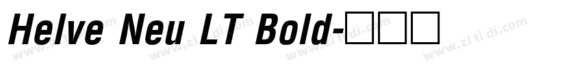 Helve Neu LT Bold字体转换
